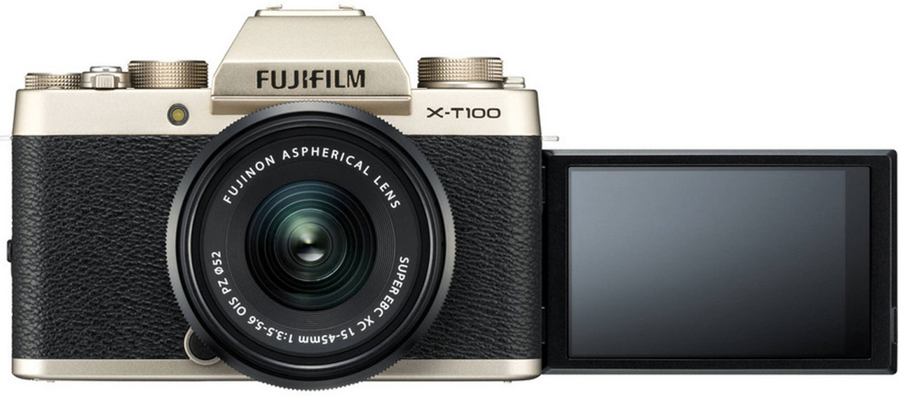 Fujifilm X-T100 + XC 15-45mm f/3.5-5.6 OIS PZ złoty